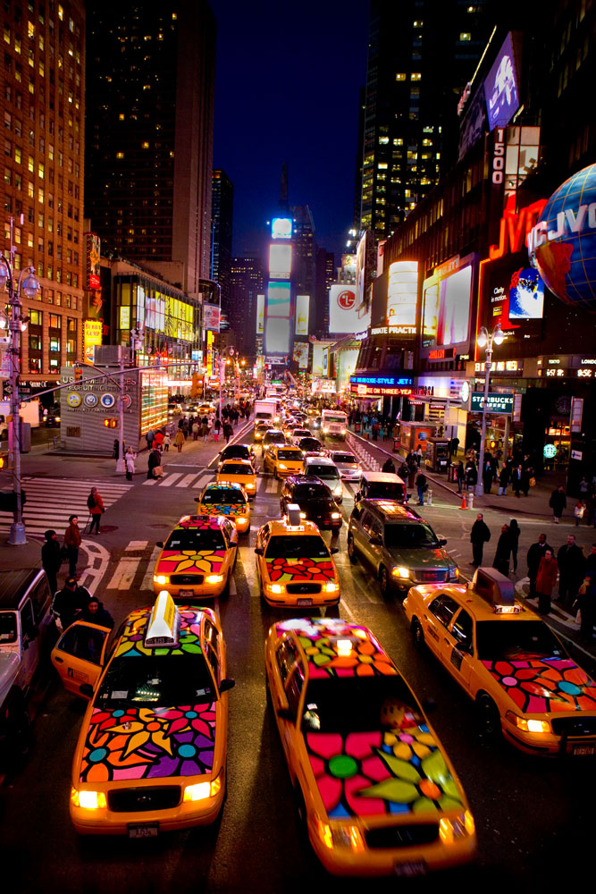 new york city times square. over New York City : Times