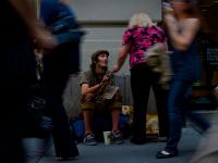 Kindness Helps : Begging on Wall St : NYC