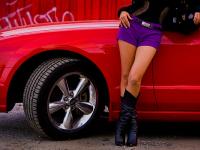 Red Purple and Black - Hot legs Hot Car : NYC