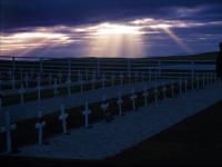 Remembrance Sunday : Blue Beach Cemetery : Falkland Islands