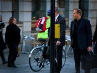Cyclist and Pedestrians : The City : London