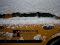 Sleeping Taxi covered by Snow : NYC : USA