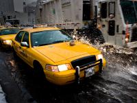 The Snow Plough the Taxi and the Waterproof Trousers : Penn Station 8th Av : NYC