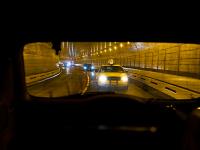 Taxi in the Midtown Tunnel : Heading for Manhattan : NYC