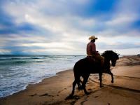 Riders and Border Guards :  Beach Close to the Mexican Border: CA