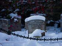 Grave in the Snow : Warwickshire : UK