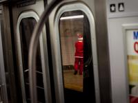 Santa Subway : World Trade Centre : NYC