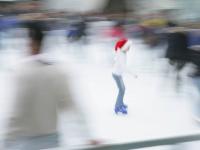 Santa Hat Skating Girl : Bryant Park : New York City