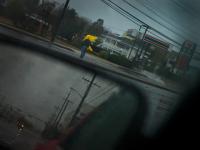 Yellow Plastic Poncho Against the Oncoming Hurricane : Ocean City : MD